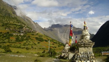 mountain stupas